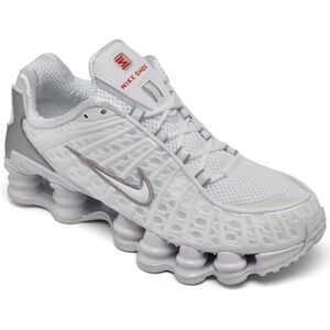 Nike Women’s White and Gray Shox Athletic Shoes